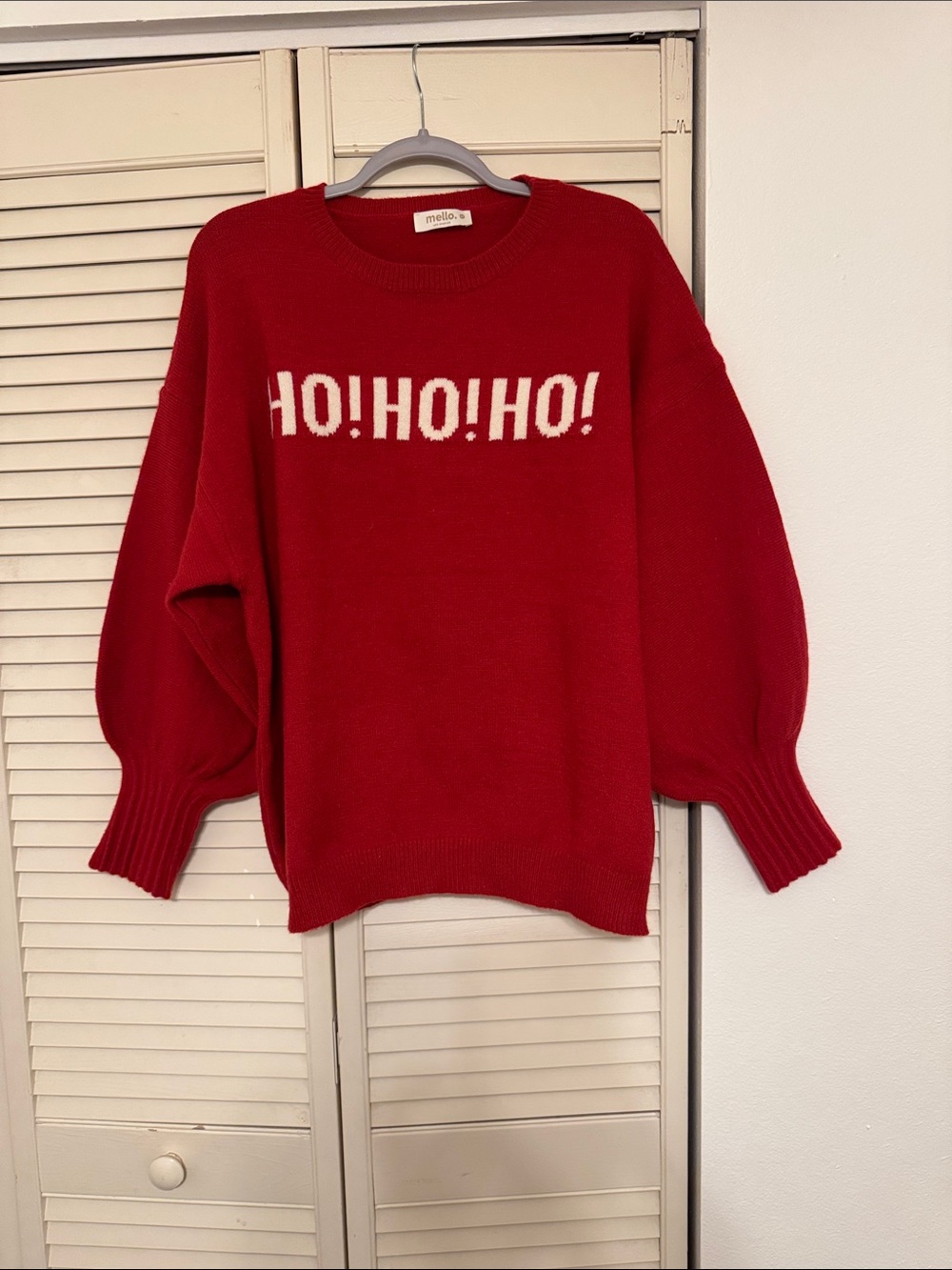 Mello Red 'HO! HO! HO!' Holiday Sweater